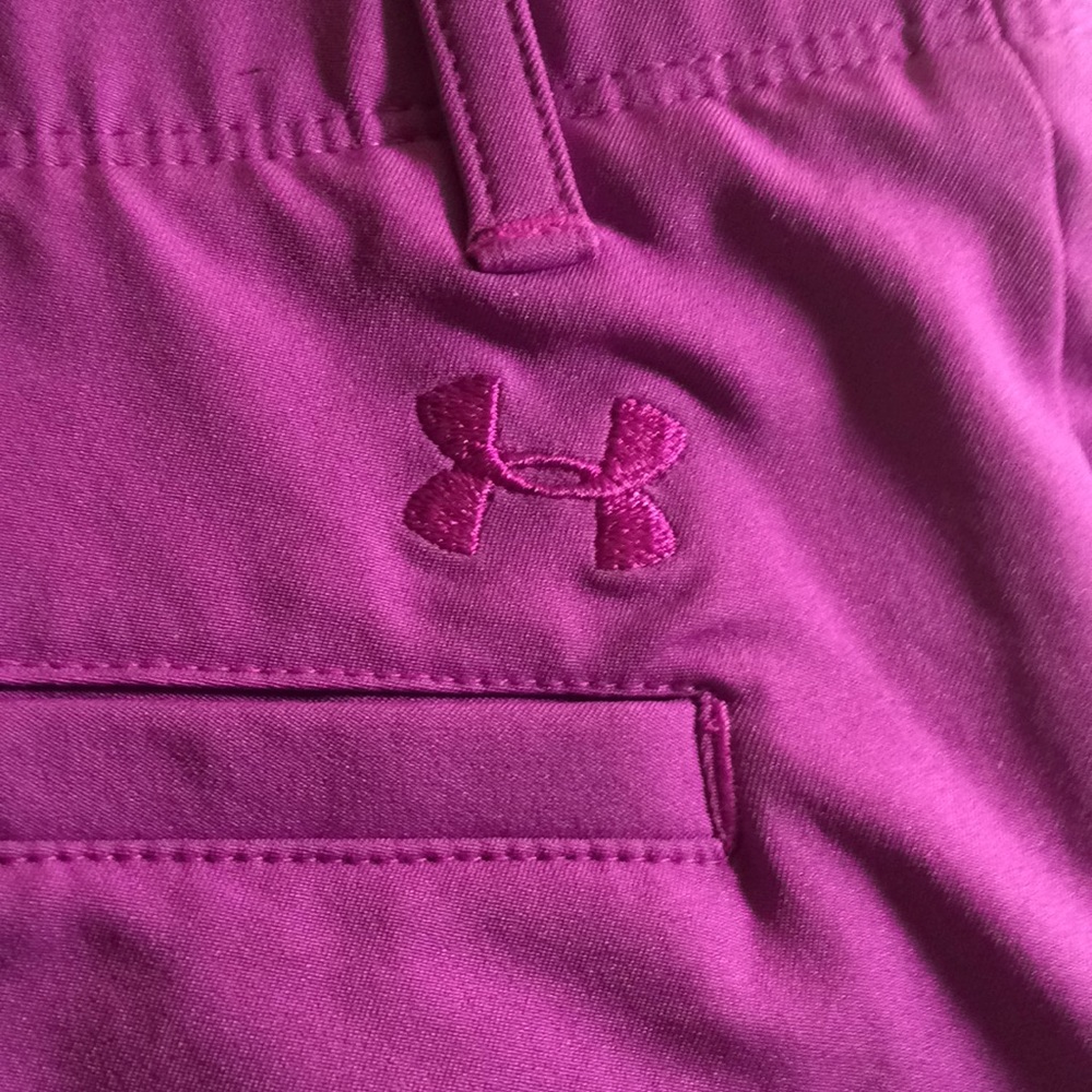 Purple Under Armour shorts